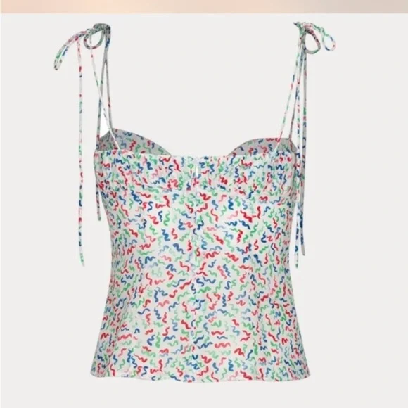 Realisation Par THE ANA Camisole in White Squiggle, size XS - Picture 15 of 15
